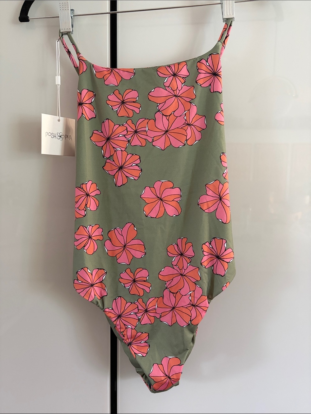 Posh Pua Hawaiin Floral Print IPO One Piece in Retro IIima Print